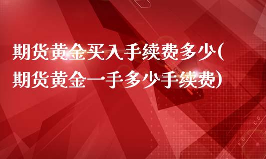 期货黄金买入手续费多少(期货黄金一手多少手续费)_https://www.cyfs-sh.com_股票问答_第1张