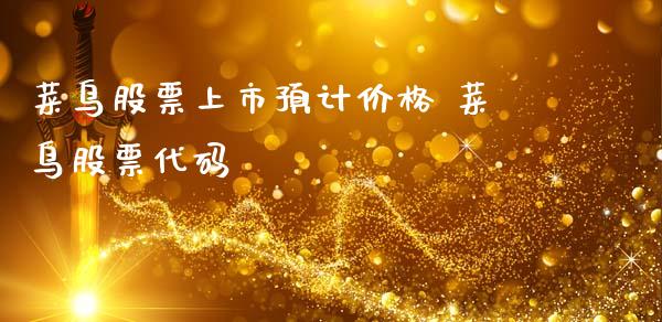 菜鸟股票上市预计价格 菜鸟股票代码_https://www.cyfs-sh.com_股票市场_第1张