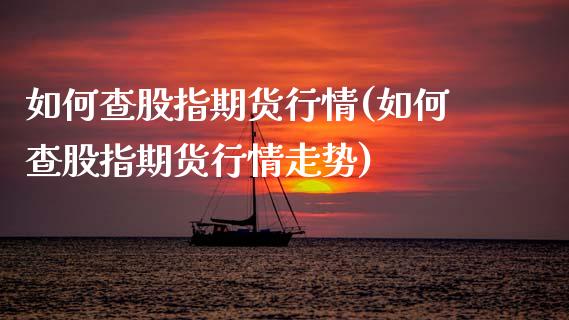 如何查股指期货行情(如何查股指期货行情走势)_https://www.cyfs-sh.com_股市知识_第1张