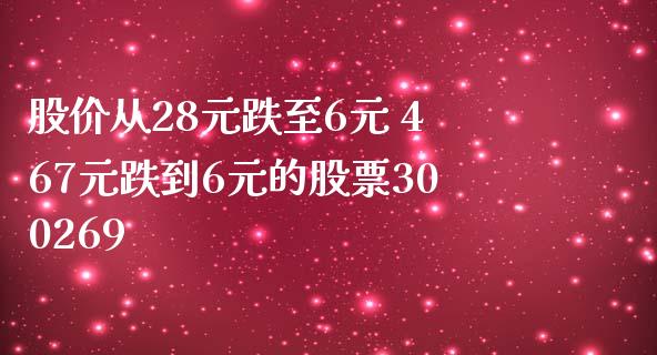 股价从28元跌至6元 467元跌到6元的股票300269_https://www.cyfs-sh.com_股票市场_第1张